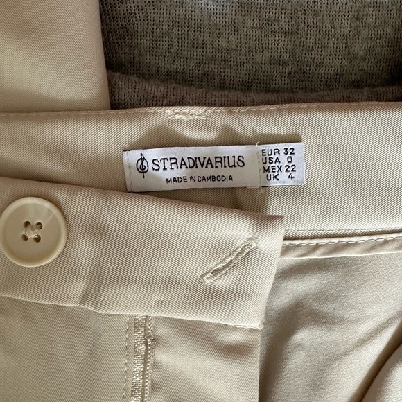 Stradivarius Tan Slim Fit Chinos Cotton Twill - Picture 5 of 5